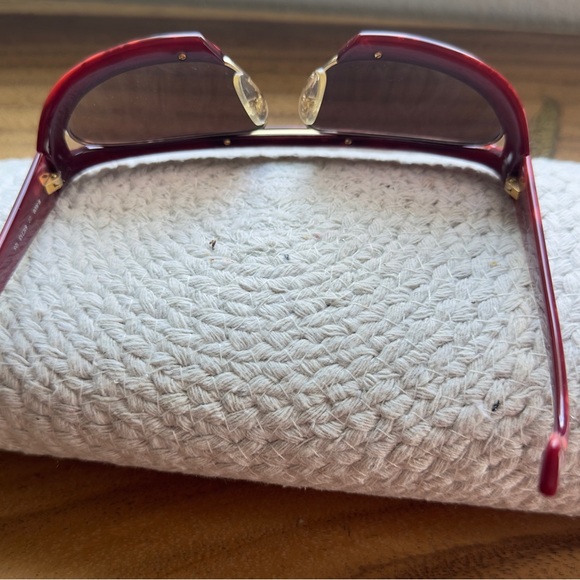 Vintage 80’s Silhouette Mask Lenses Red Marble/gold accents-M8020/V6053 Austria - Picture 9 of 12